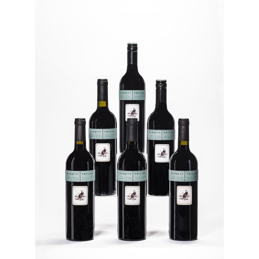 Six Pack of Marquis Philips Sarah's Blend with Two Different Vintages